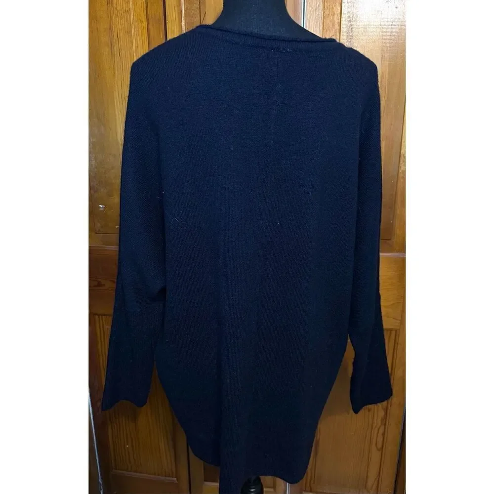 Apt 9 Black Long Sleeve Sweater Size Large